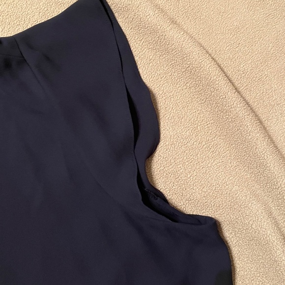 Van Heusen Dark Navy Blue Cap Sleeve Blouse - Picture 5 of 10